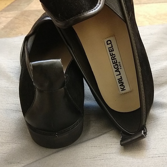 New Karl Lagerfeld black suede flats - Picture 4 of 4